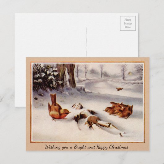  Victoriaans feestdag Briefkaart (Voorkant / Achterkant)