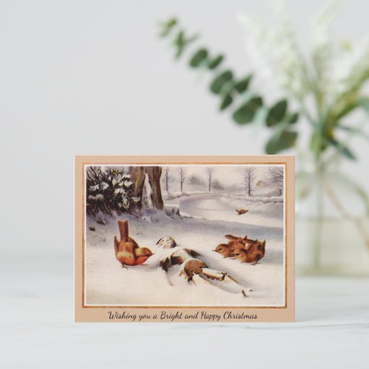  Victoriaans feestdag Briefkaart (Staand voorkant)