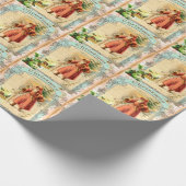 Victoriaans feestdag cadeaupapier (Hoek)