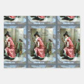 Victoriaans feestdag kerstmis inpakpapier vel (Voorkant 2)