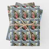 Victoriaans feestdag kerstmis  inpakpapier vel (In situ)