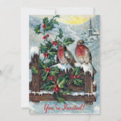 Victoriaans feestdag met kerstfeest Kaart (Voorkant)