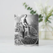 Victoriaans fiets van Old' Time y Pennyfarding Briefkaart (Staand voorkant)