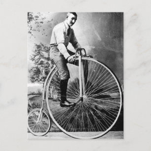 Victoriaans fiets van Old' Time y Pennyfarding Briefkaart