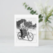 Victoriaans fietsen voor vrouwen -  fietsen briefkaart (Staand voorkant)