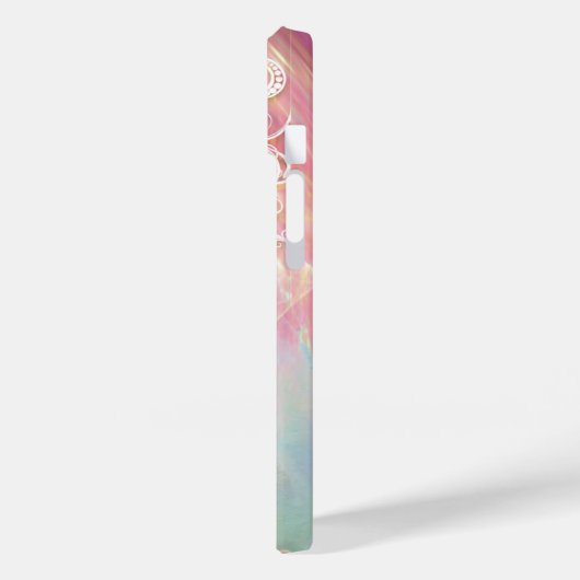 Victoriaans filigraan opaal look roze blauwgroen g Case-Mate iPhone case (Achterkant / Links)