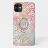 Victoriaans filigree opalescent Case-Mate iPhone case (Achterkant)