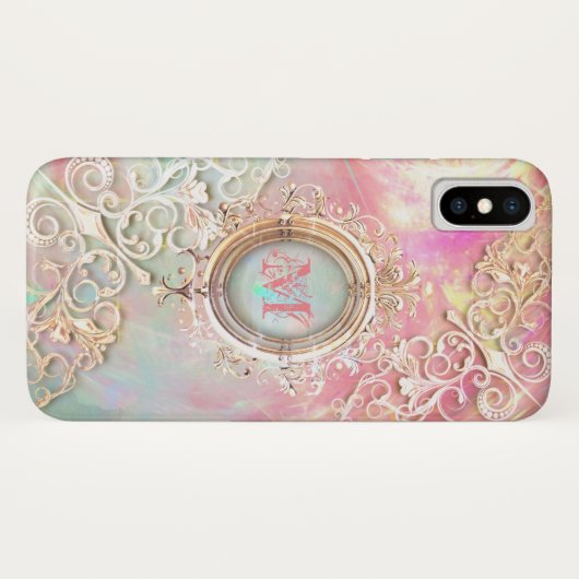 Victoriaans filigree opalescent Case-Mate iPhone case (Achterkant (horizontaal))