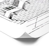 Victoriaans Firehouse en Truck Poster (Hoek)