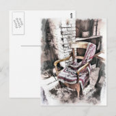 VICTORIAANS FIRESIDEVOORZITTER BRIEFKAART (Voorkant / Achterkant)