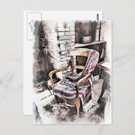 VICTORIAANS FIRESIDEVOORZITTER BRIEFKAART (Voorkant / Achterkant)