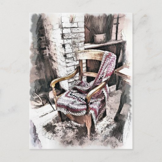 VICTORIAANS FIRESIDEVOORZITTER BRIEFKAART (Voorkant)