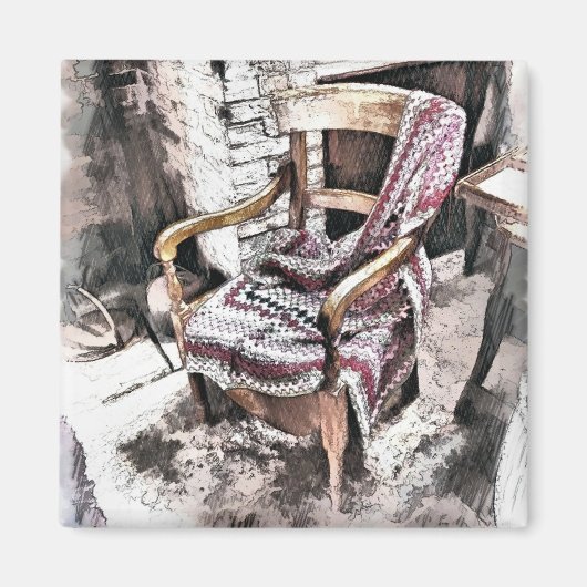 VICTORIAANS FIRESIDEVOORZITTER MAGNEET (Voorkant)