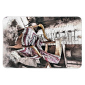 VICTORIAANS FIRESIDEVOORZITTER MAGNEET (Horizontaal)