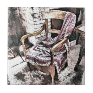 VICTORIAANS FIRESIDEVOORZITTER TEGELTJE