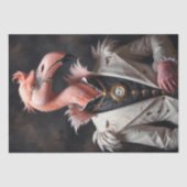 Victoriaans Flamingo voor mannen -Decoupage- Tissuepapier (Voorkant)
