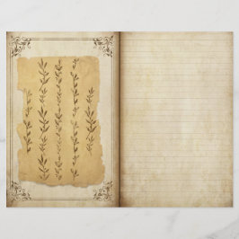 Victoriaans flessenjournaal, plakboekpapier