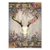  Victoriaans flora Deer Skull Foto Afdruk (Voorkant)