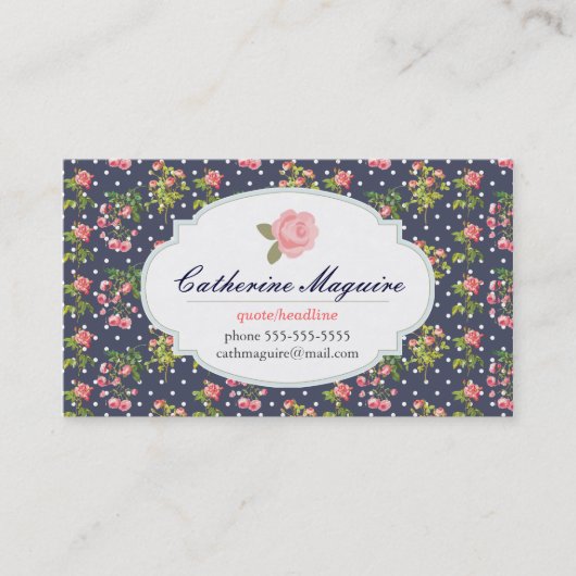 Victoriaans Floral Alle beroepen Visitekaartje (Voorkant)