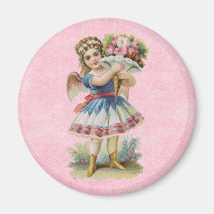 Victoriaans Floral Angel Magneet