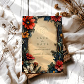 Victoriaans Floral Art Nouveau bruiloft Save The Date