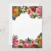  Victoriaans Floral Baby shower Invitation Kaart (Achterkant)