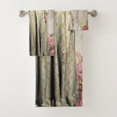 Victoriaans Floral Bathroom Towel sets Bad Handdoek (Insitu)