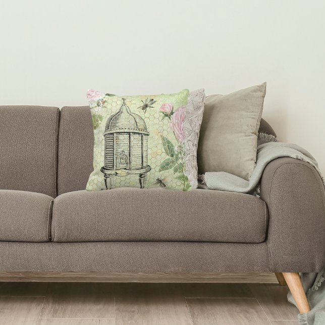 Victoriaans Floral Beehive Kussen (Creator heeft geüpload)