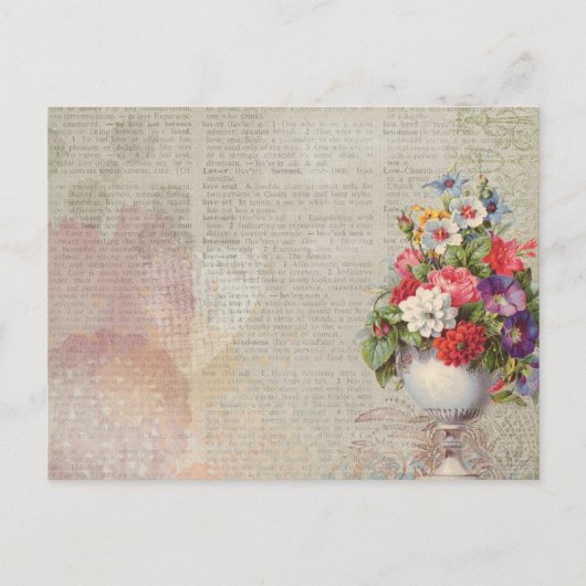 Victoriaans Floral Briefkaart (Voorkant)