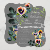 Victoriaans Floral Calla Lilies Bouquet Blossom Kaart (Voorkant / Achterkant)