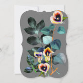 Victoriaans Floral Calla Lilies Bouquet Blossom Kaart (Achterkant)