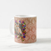Victoriaans Floral Fox & Butterfly Coffee Cup Mok (Voorkant links)