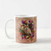 Victoriaans Floral Fox & Butterfly Coffee Cup Mok (Links)