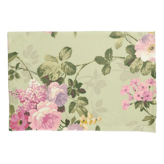  Victoriaans Floral Kussensloop (Voorkant)