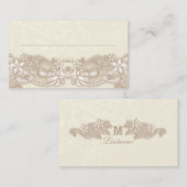 Victoriaans Floral Lace Design Plaatskaartje (Voorkant / Achterkant)