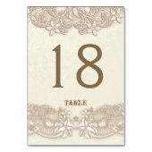 Victoriaans Floral Lace Design Table Kaart (Achterkant)