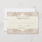 Victoriaans Floral Lace Response Kaart (Voorkant)