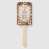 Victoriaans  Floral Lijst bruiloft Handwaaier (Achterkant)