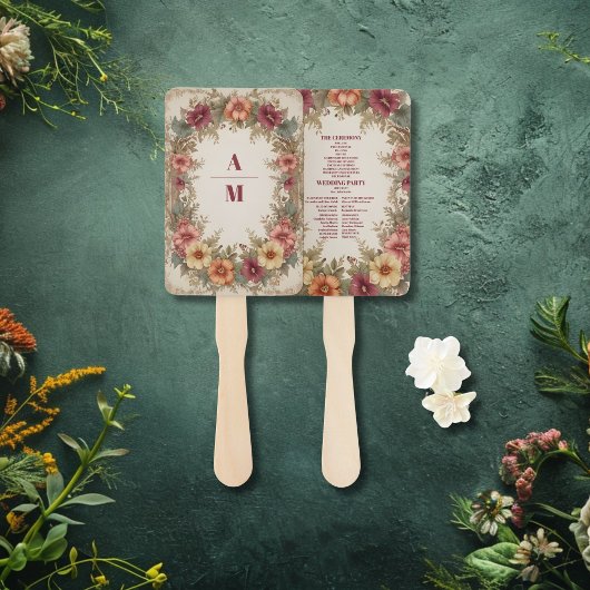 Victoriaans  Floral Lijst bruiloft Handwaaier