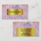 *~* Victoriaans Floral Modern Grunge Visitekaartje (Voorkant / Achterkant)