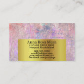 *~* Victoriaans Floral Modern Grunge Visitekaartje (Achterkant)