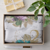 Victoriaans Floral Music Collage Tissuepapier (Geschenk)