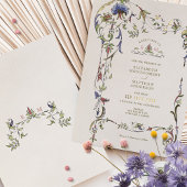  Victoriaans Floral Ornamenten Wedding Folie Uitnodiging