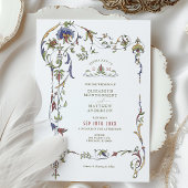  Victoriaans Floral Ornamenten Wedding Invitat Kaart
