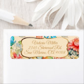 Victoriaans  Floral Patroon Etiket (Insitu)