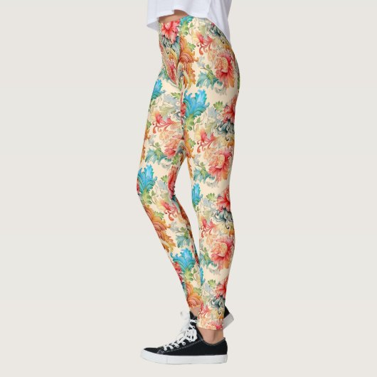 Victoriaans Floral Patroon Leggings (Links)