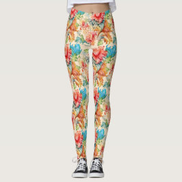 Victoriaans  Floral Patroon Leggings
