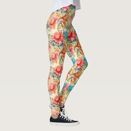 Victoriaans  Floral Patroon Leggings (Rechts)