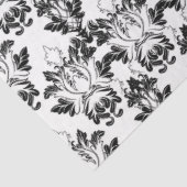 Victoriaans Floral Patroon Naadloos zwart wit Tissuepapier (Detail)