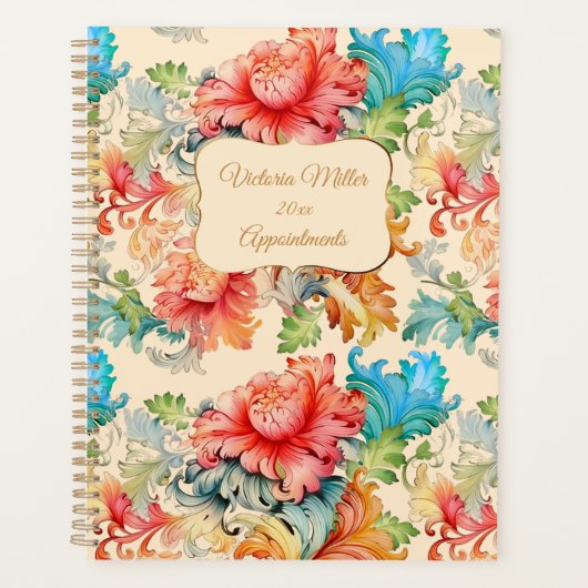 Victoriaans  Floral Patroon Planner (Voorkant)